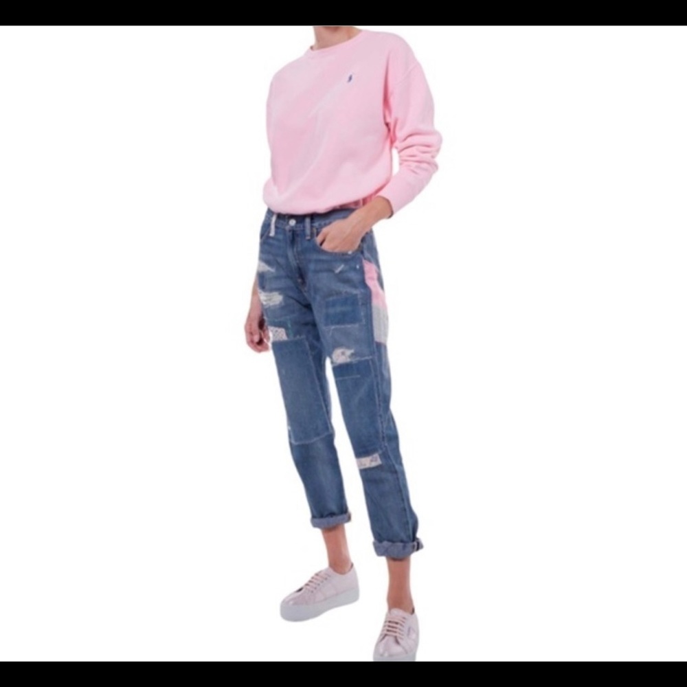 Polo Avery patched boyfriend jeans